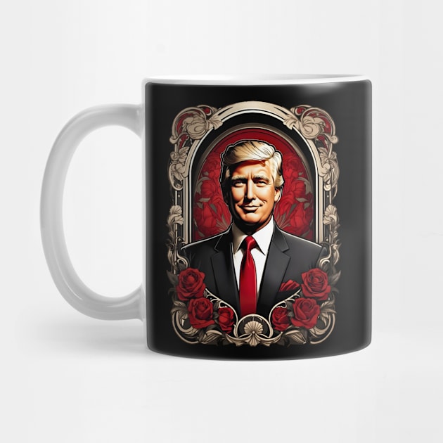 Donald Trump 2024 MAGA retro vintage floral design by Neon City Bazaar